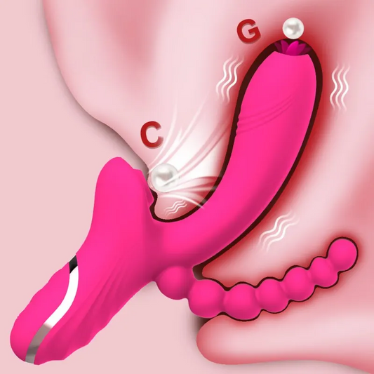 Vibromasseur puissant 3 en 1 pour femmes, ventouse de Clitoris, point G, léchage de langue, stimulateur sous vide, jouets sexuels, produits pour adultes 