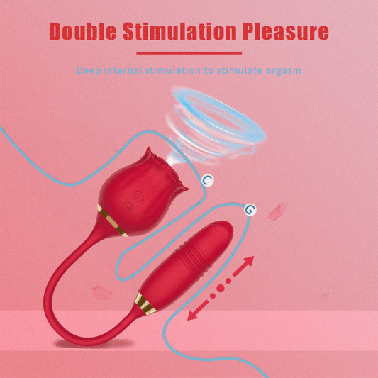 Rose Sucking Thrusting Dildo Vibrator