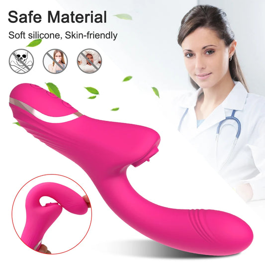 Vibrierender und saugender G-Punkt-Vibrator, Klitoris-Saugstimulator, Kaninchen-Vibrador-Dildo, weibliche Masturbation, Sexspielzeug für Erwachsene